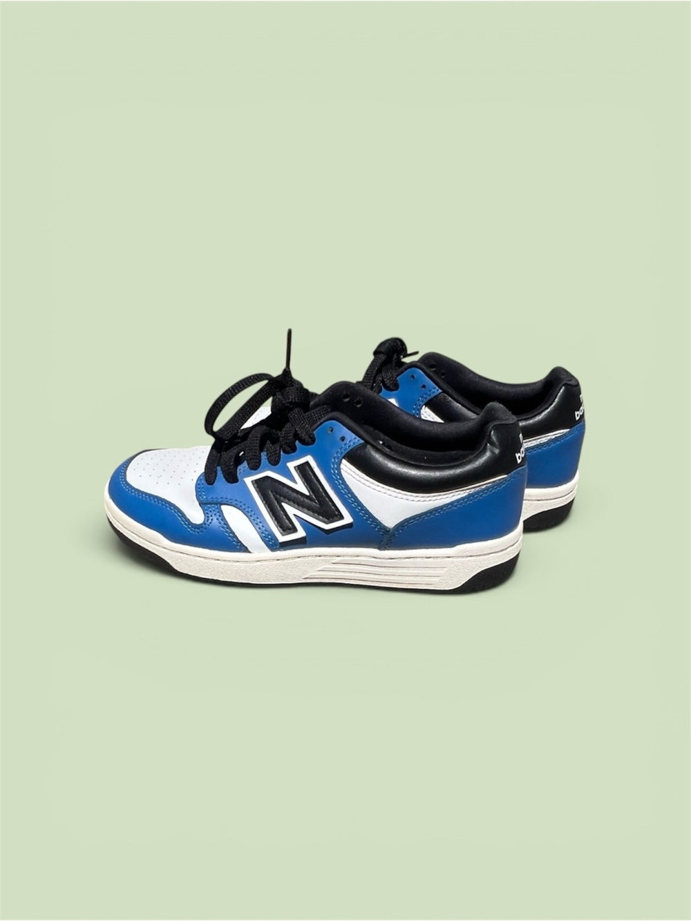 New Balance 480 Kids Blue, White & Black Low-Top Sneakers